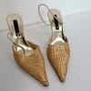 martini osvaldo scarpe tacchi oro pailettes