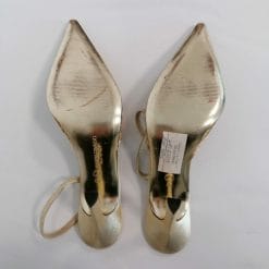 martini osvaldo scarpe tacchi oro pailettes