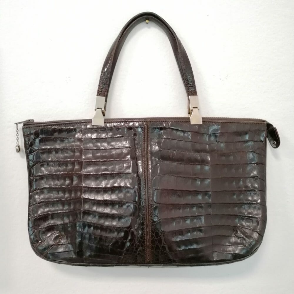 borsa coccodrillo vintage grandi dimensioni
