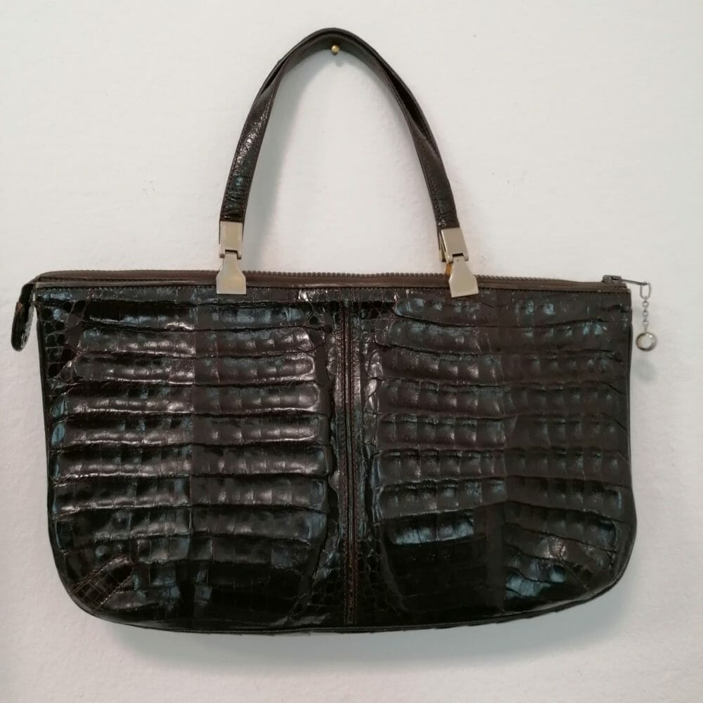 Coccodrillo, grande borsa vintage - immagine 8