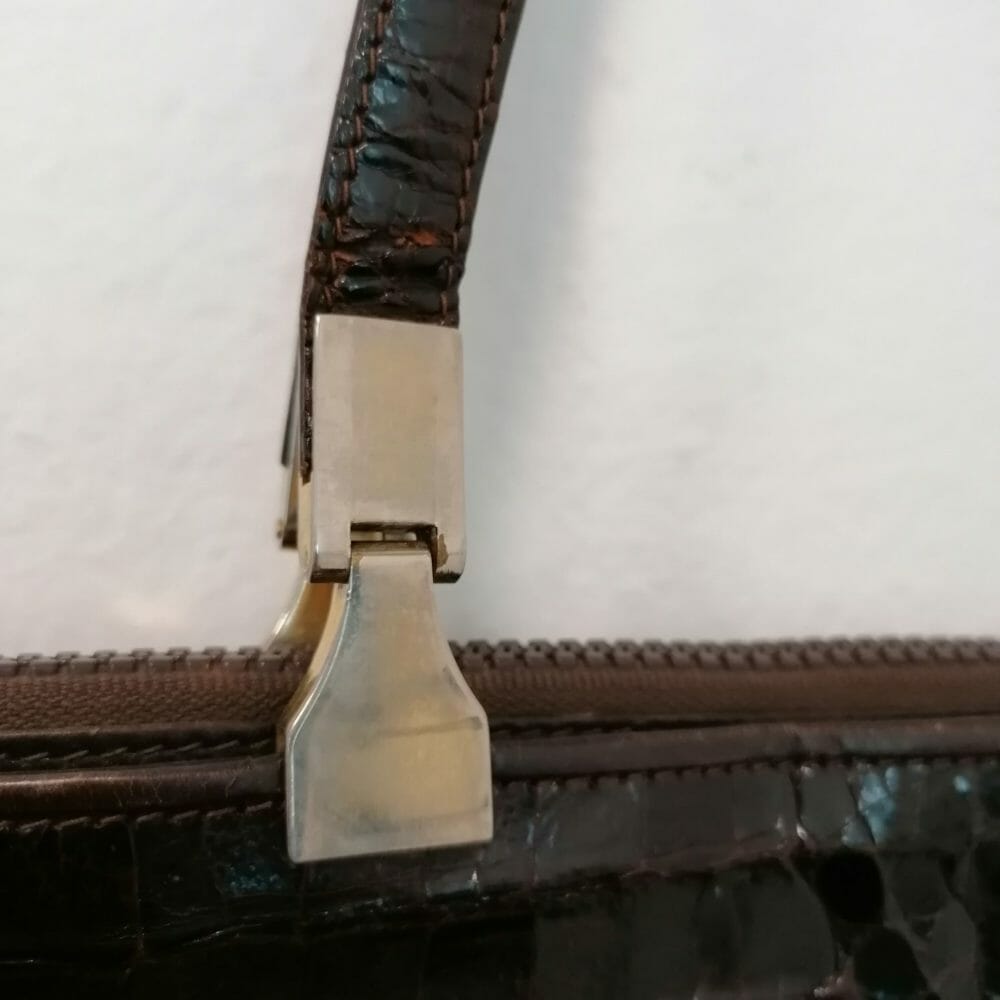 Coccodrillo, grande borsa vintage - immagine 9