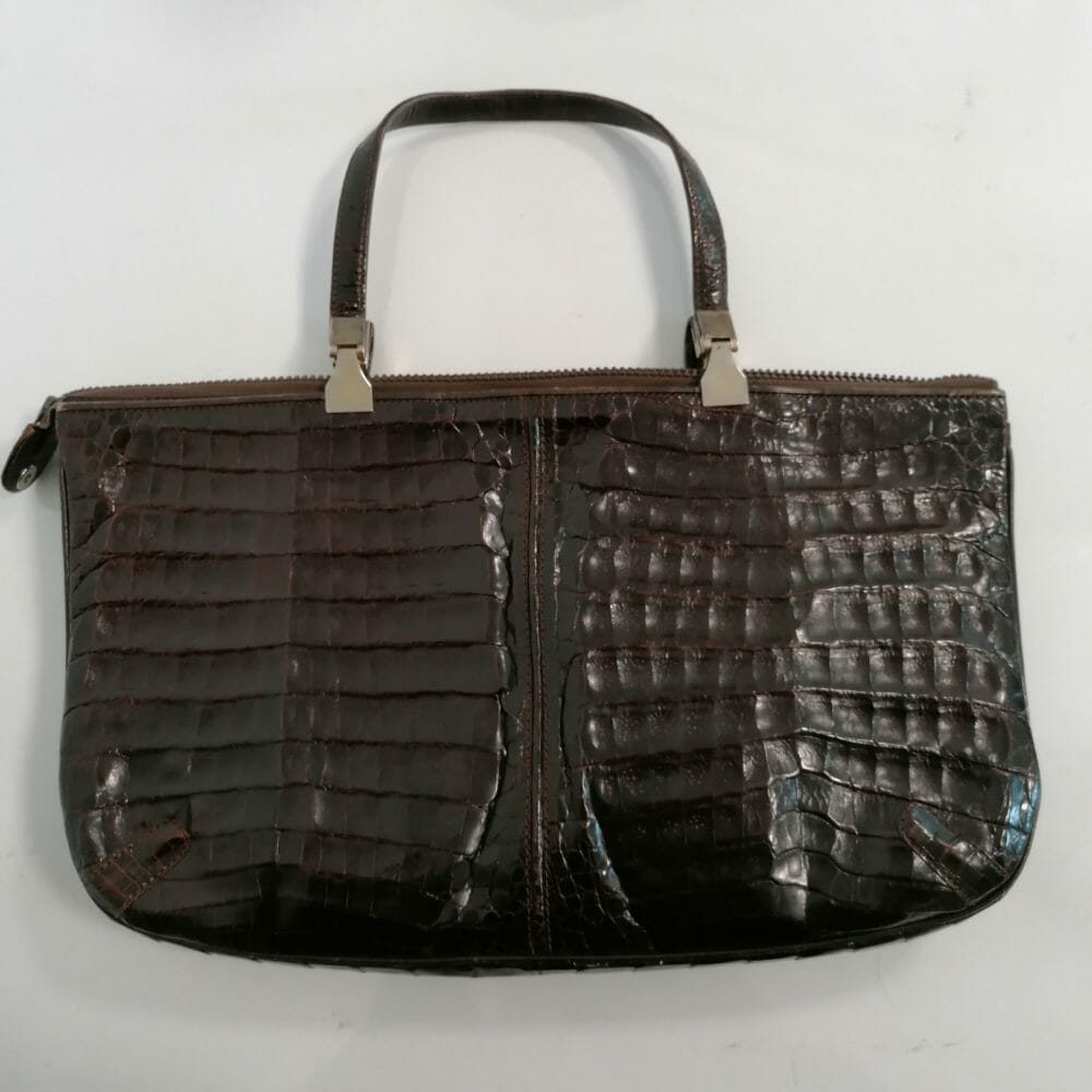 Coccodrillo, grande borsa vintage - immagine 3