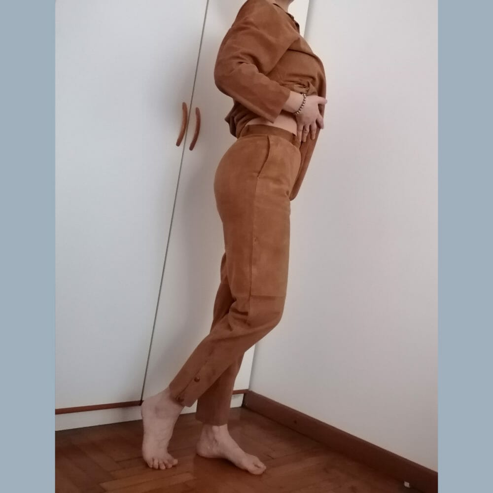 Completo casacca e pantalone scamosciato vintage - immagine 4