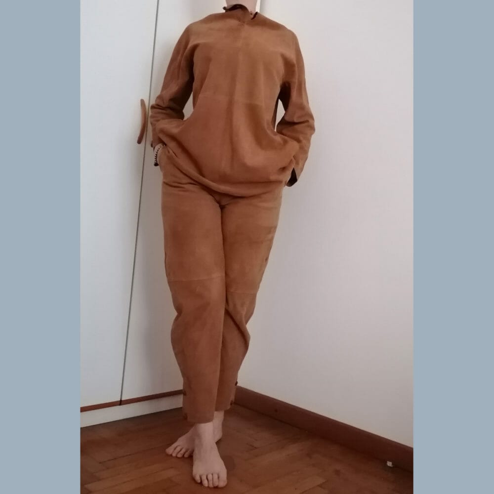 Completo casacca e pantalone scamosciato vintage - immagine 2