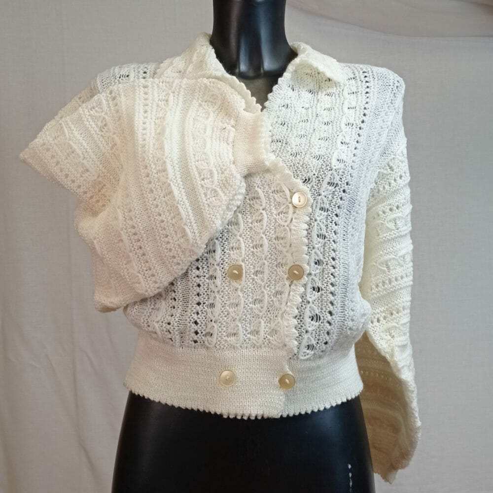 Golfino traforato in filo di lana - immagine 3