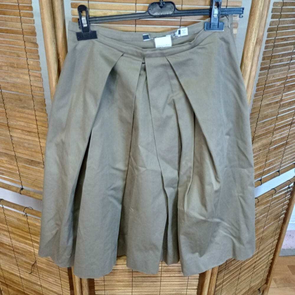 Gonna anni 90 in cotone beige