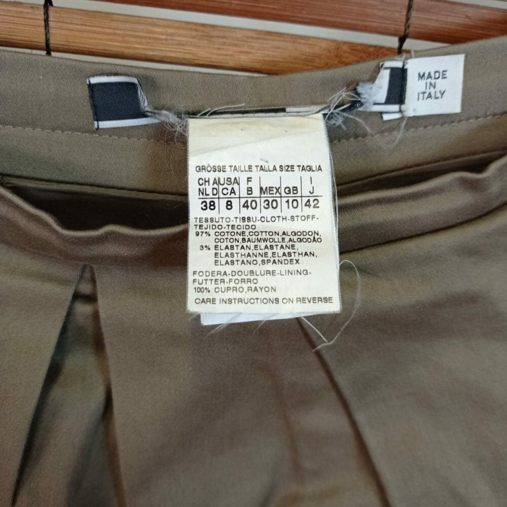 Gonna anni 90 in cotone beige - immagine 3