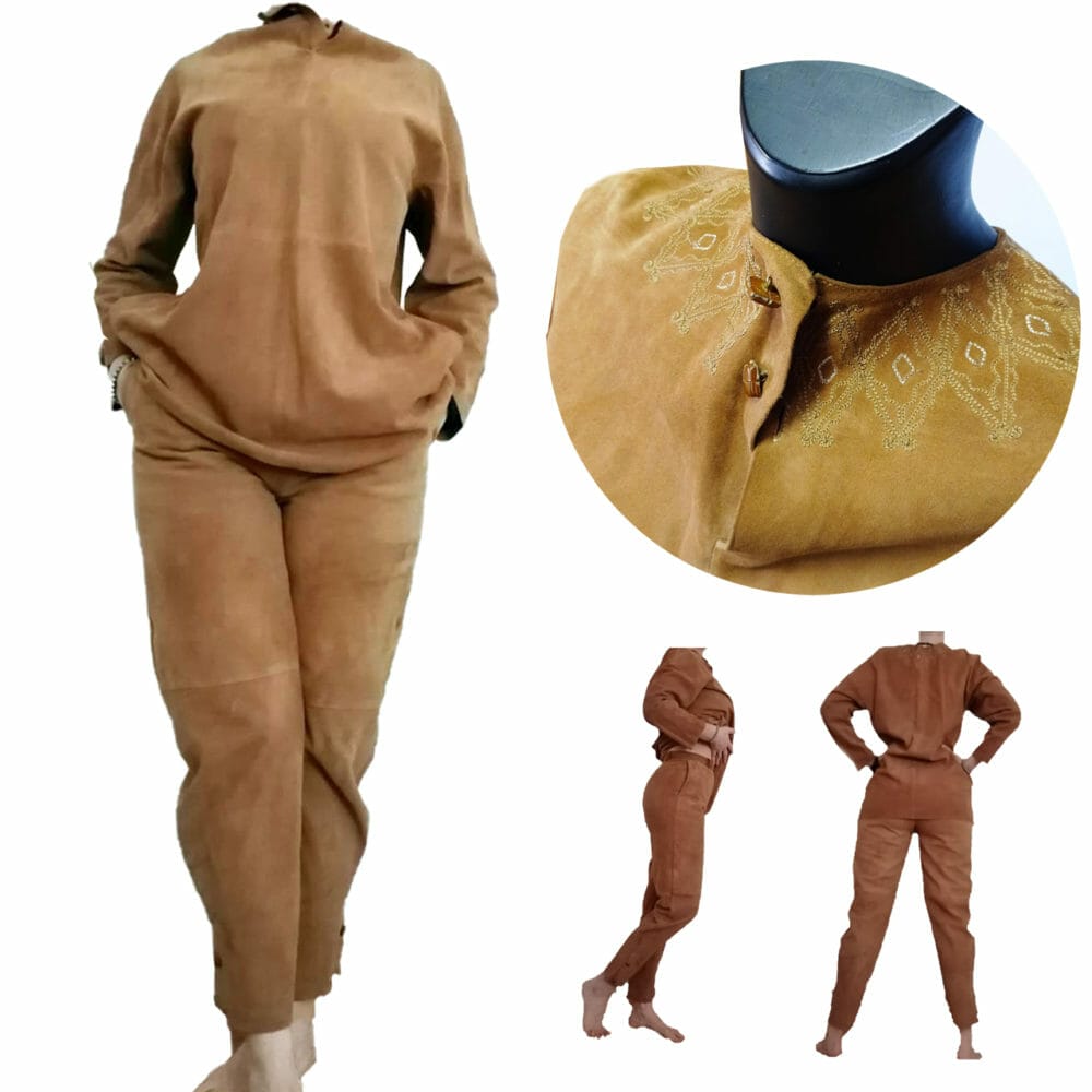 completo scamosciato vintage anni 70