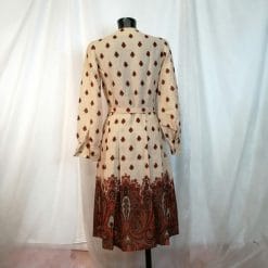 vestito vintage sartoriale crema e rosso