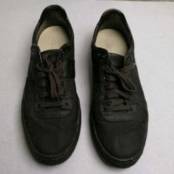 sneakers gucci in tela e corda nere