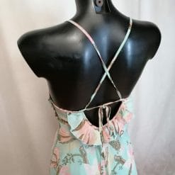 vestito lungo a balze h&m con schiena scoperta