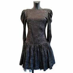 abito anni 80 nero e argento