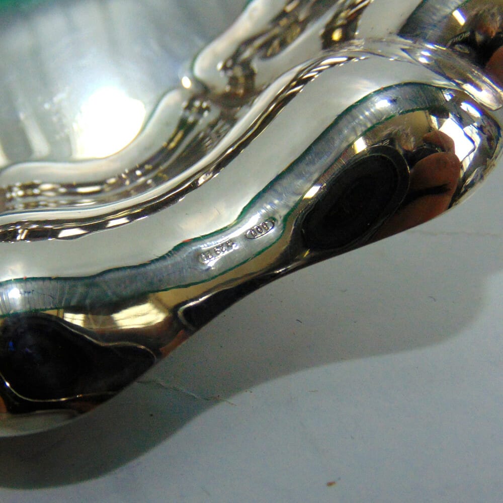 Vassoietto centrotavola in argento '800 - immagine 3