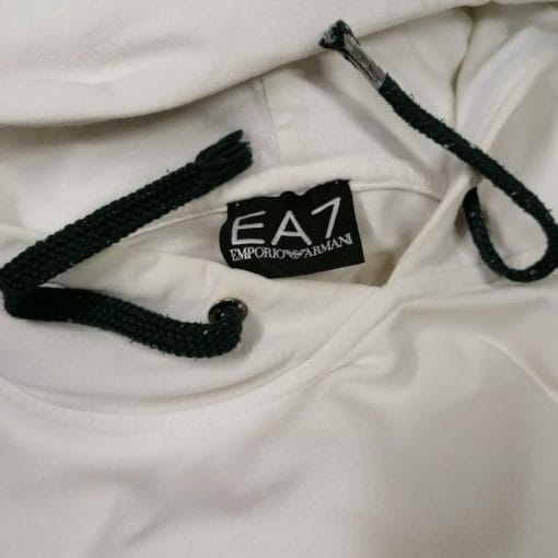 EA7 armani felpa con cappuccio bianca