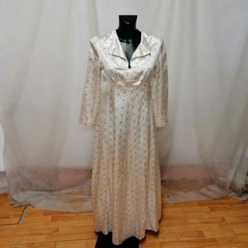 vestito da sposa o cerimonia bianco e argento