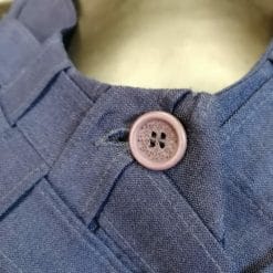 abito lungo blu navy in lino