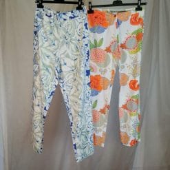 lotto pantaloni estivi in cotone colorati preloved