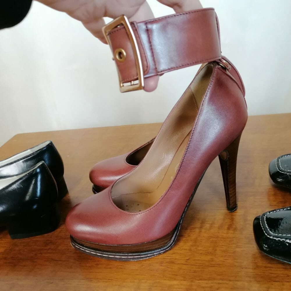 Geox scarpe tacco 11 marroni in pelle - immagine 3