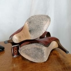 geox scarpe con tacco 11 cm marrone