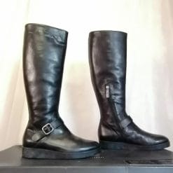 stivali fratelli rossetti in pelle nera