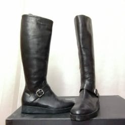 stivali fratelli rossetti in pelle nera