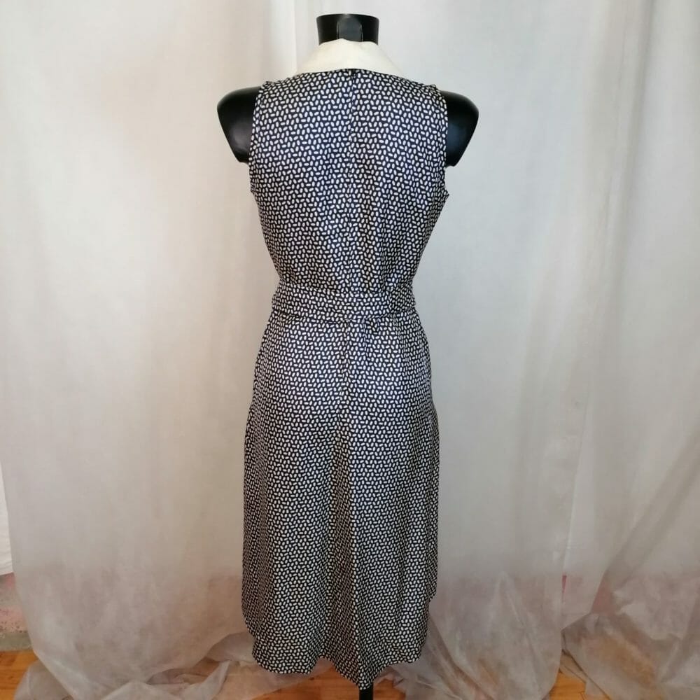 Vestito handmade vintage con collo in lino - immagine 7