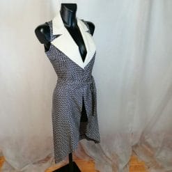 abito tunica handmade con collo in lino