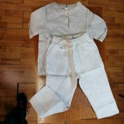 omoloko completo in lino bambini