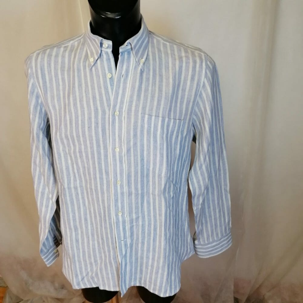 boggi camicia di lino a righe