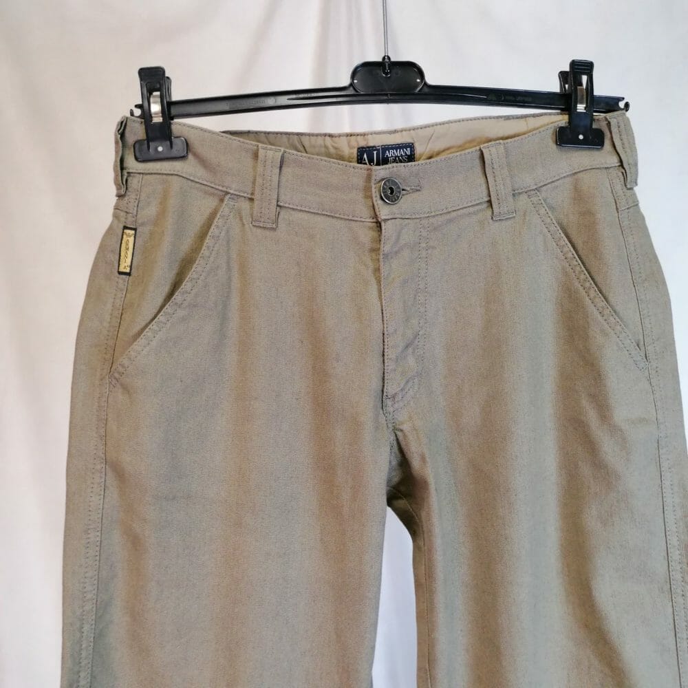 armani jeans pantaloni uomo in lino