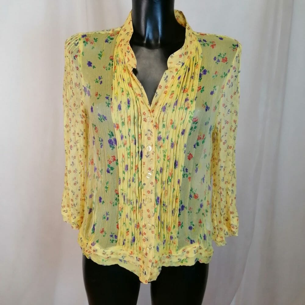 Max & Co camicetta gialla a fiori - immagine 3