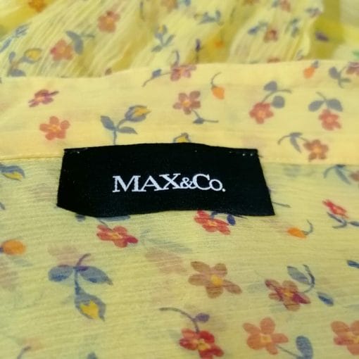 max & co camicia gialla di seta trasparente