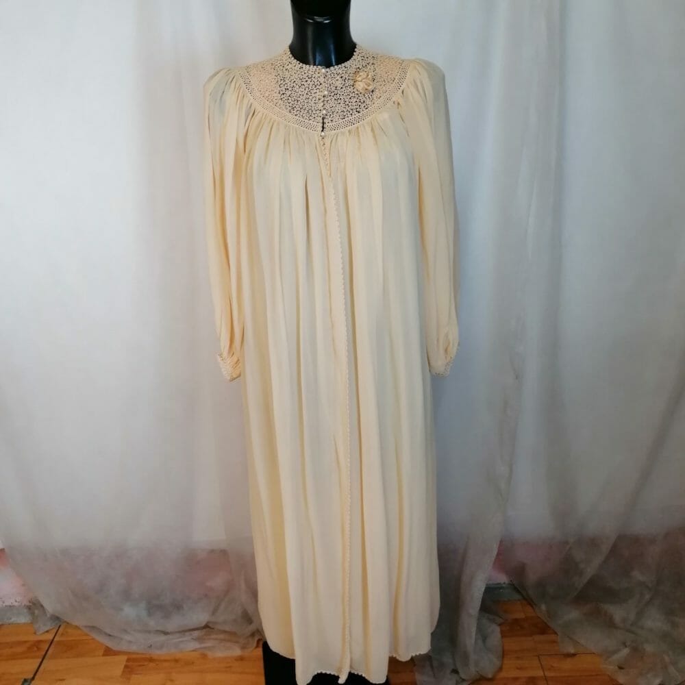 Lingerie vintage camicia da notte e vestaglia - immagine 3