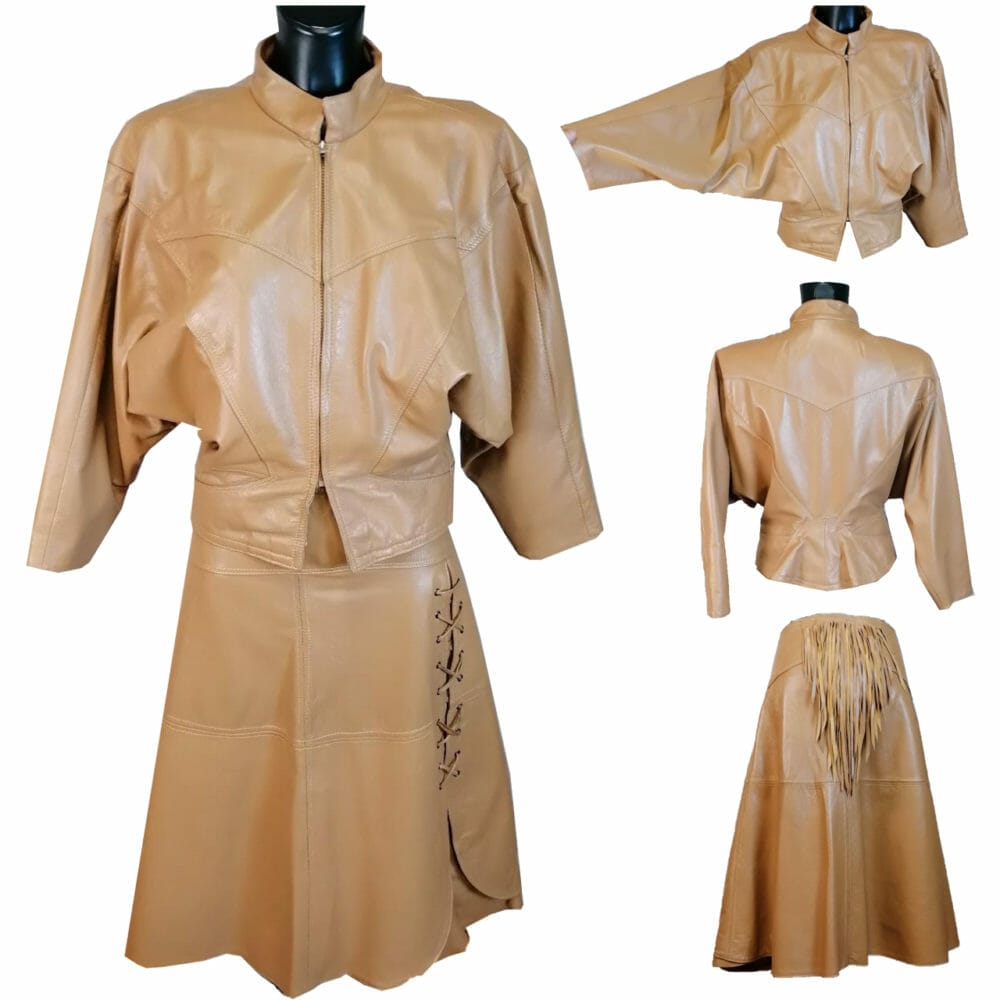 completo in pelle west anni 80