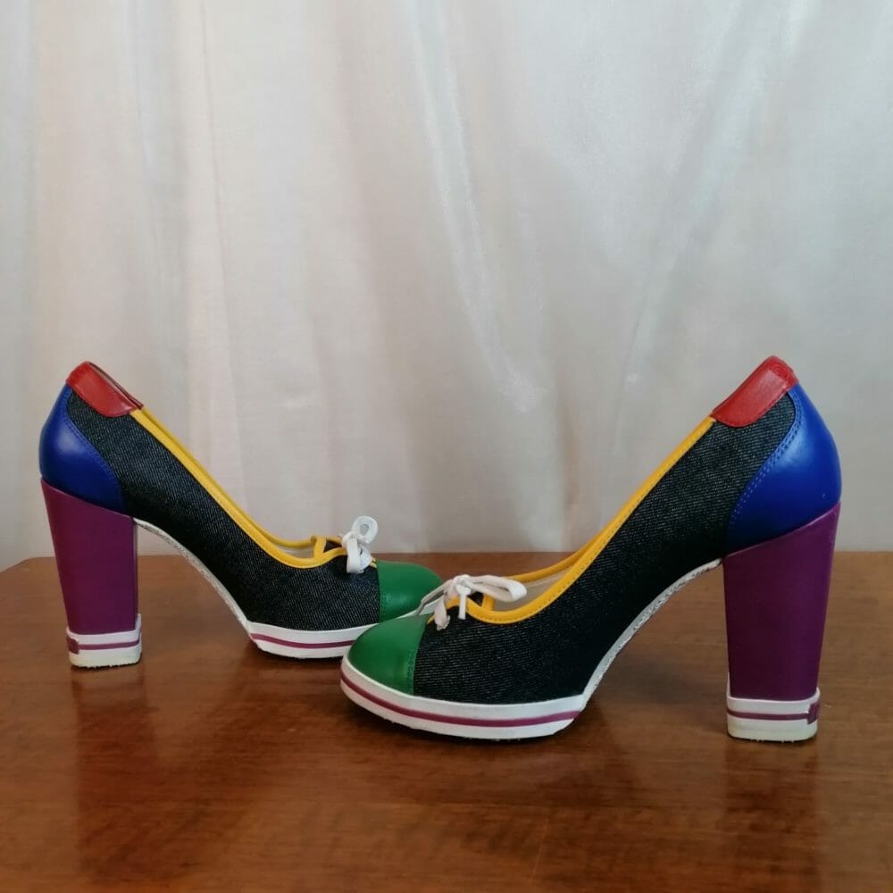 D&G scarpe décolleté denim tacco 11 - immagine 3