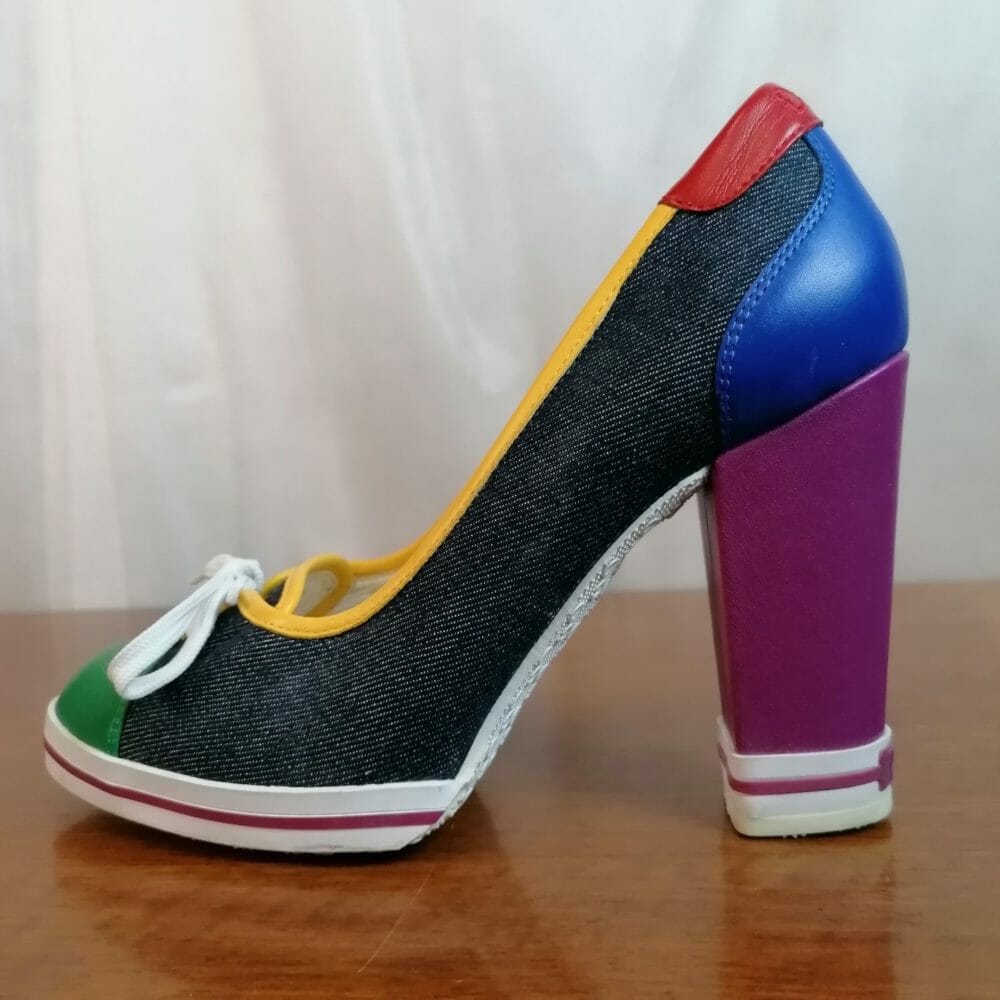 D&G scarpe décolleté denim tacco 11 - immagine 7