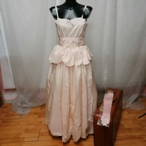abito da sposa vintage di seta rosa anni 80