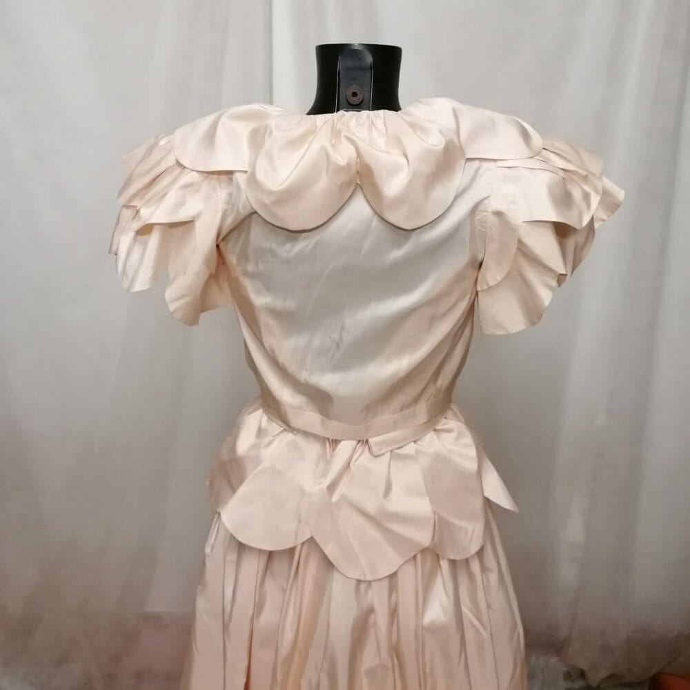 Abito da sposa anni 80 tema floreale - immagine 9