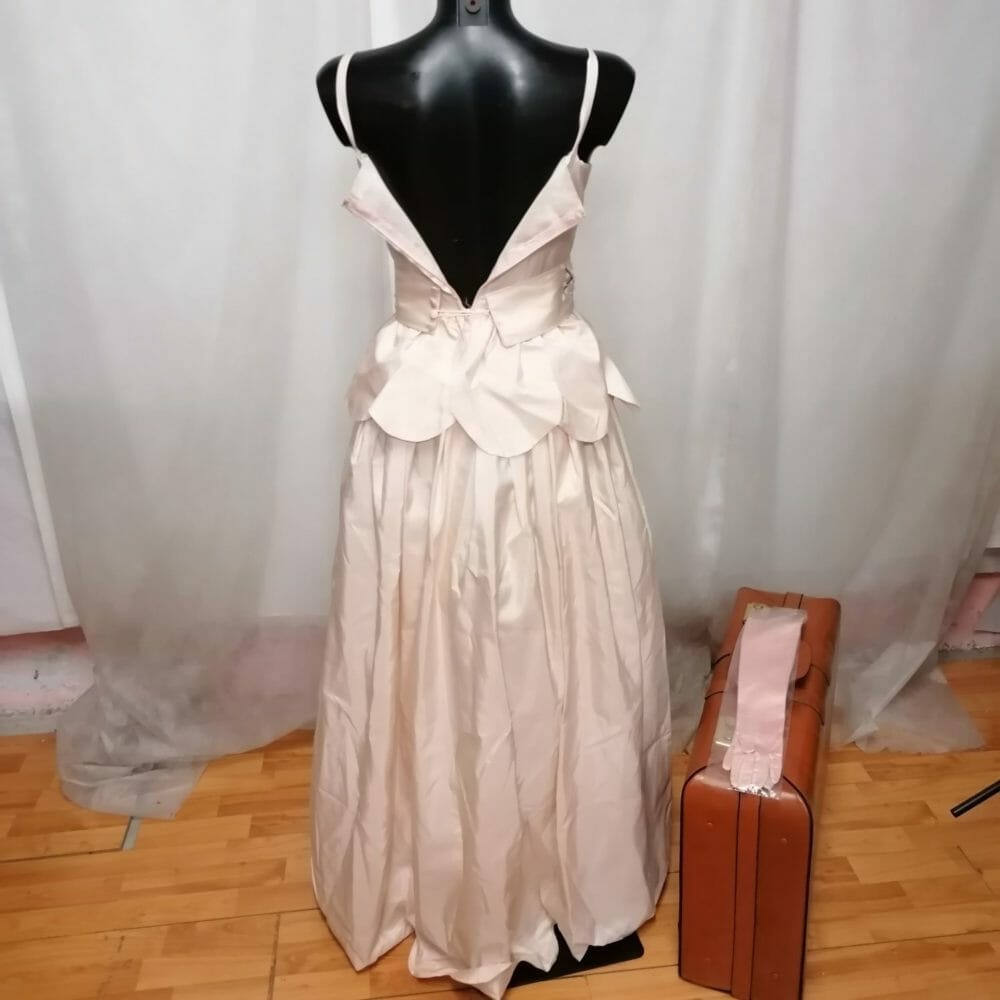 Abito da sposa anni 80 tema floreale - immagine 11