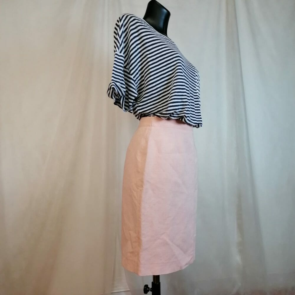 Kenzo, gonna rosa in lino e viscosa - immagine 4