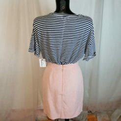 kenzo gonna in lino e viscosa rosa