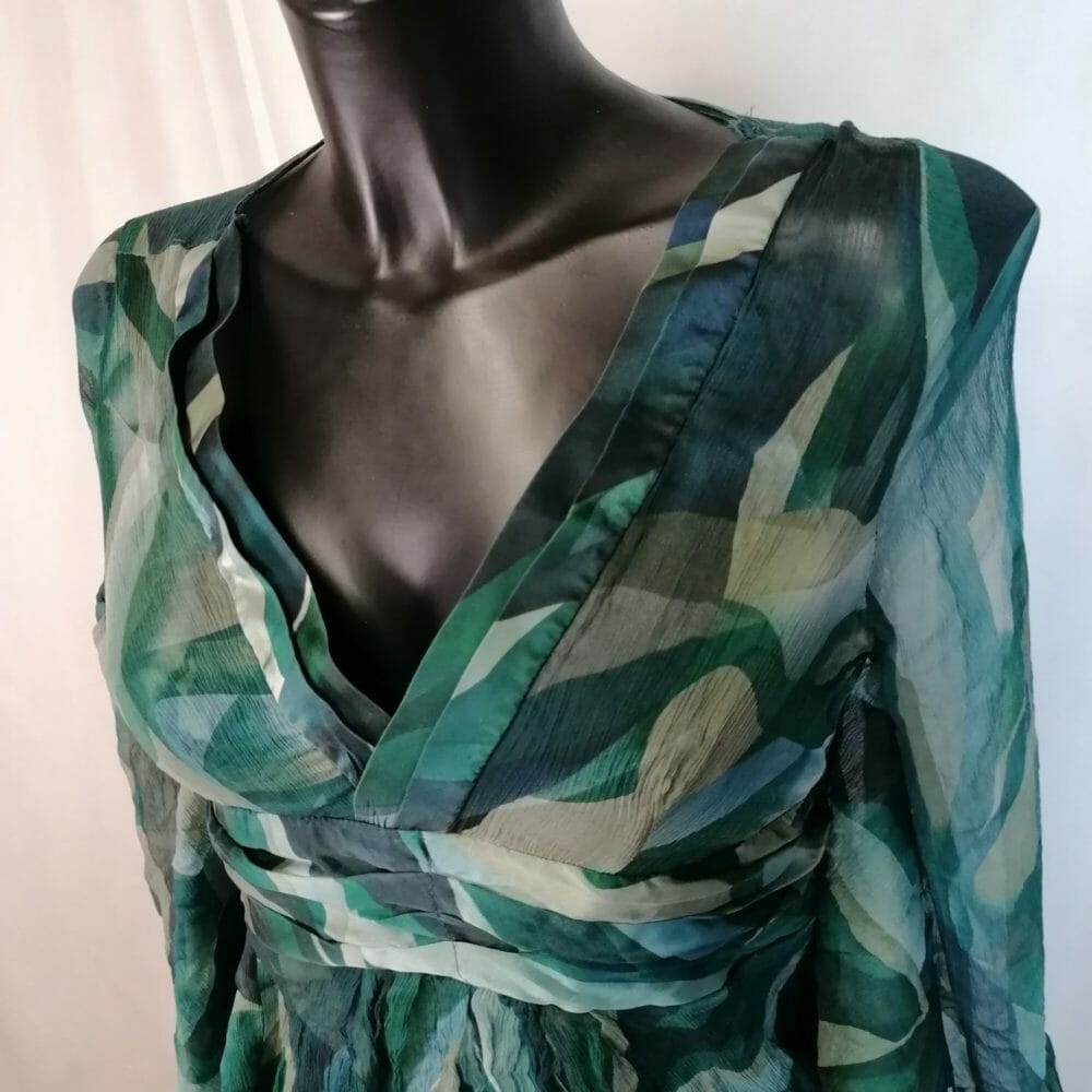 Orna Farho, blusa in seta con maniche ad ala - immagine 5