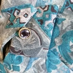 completo vintage in frescolana azzurro