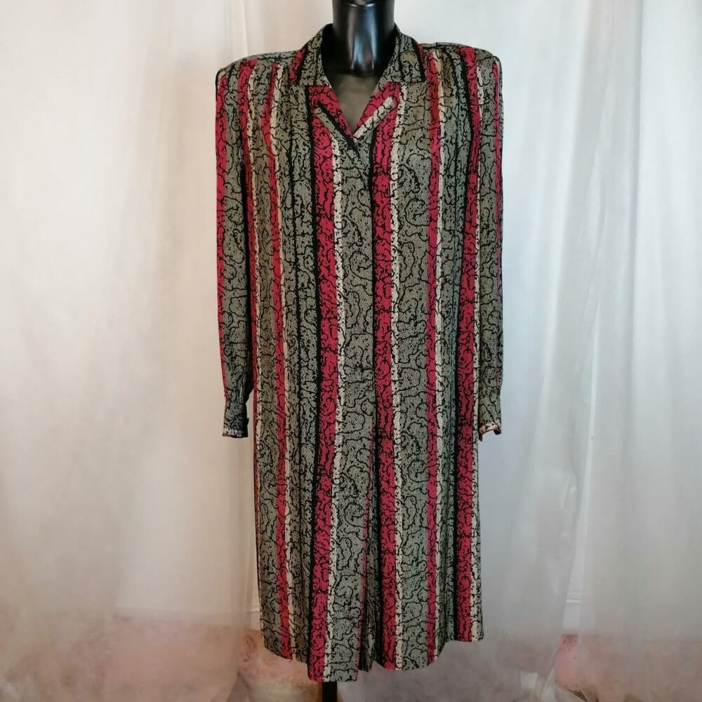 Vestito dritto vintage stampa serpente - immagine 3