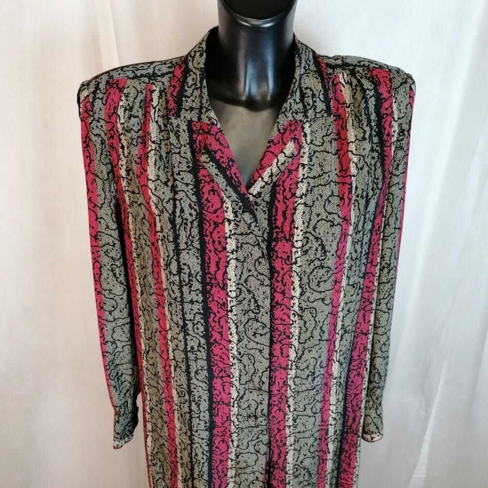 Vestito dritto vintage stampa serpente - immagine 2