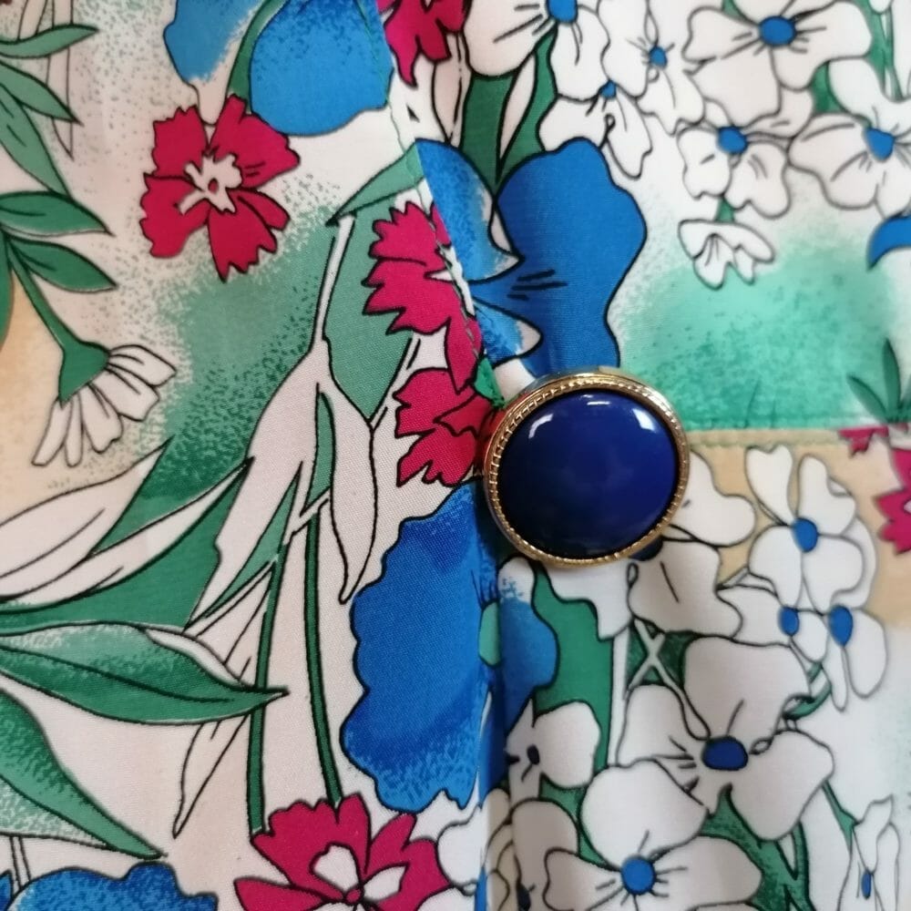 Abito vintage doppiopetto a fiori - immagine 5