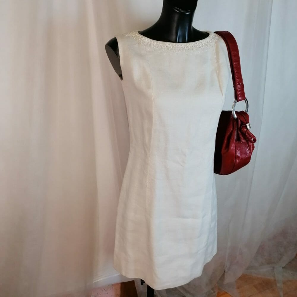 abito in lino vintage smanicato