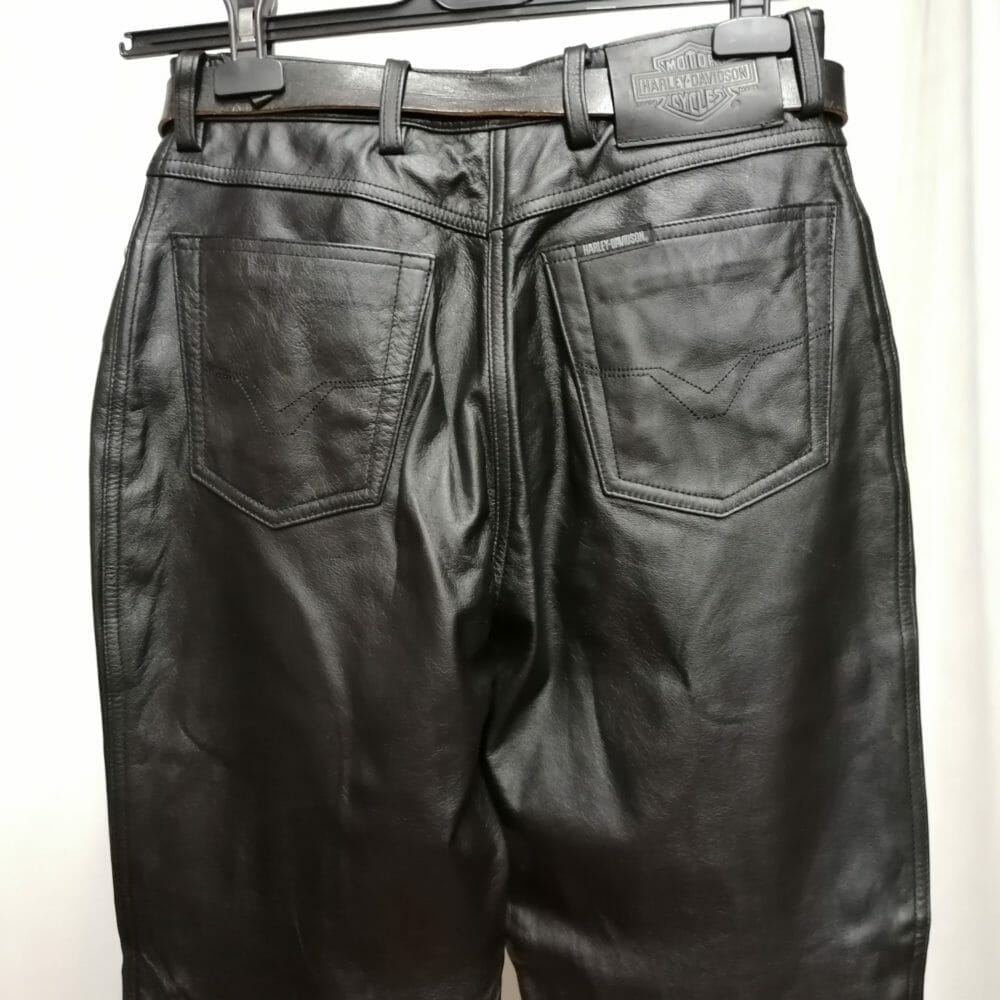 Harley Davidson pantaloni di pelle neri - immagine 6
