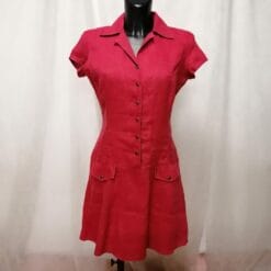 calvin klein vestito in lino rosso