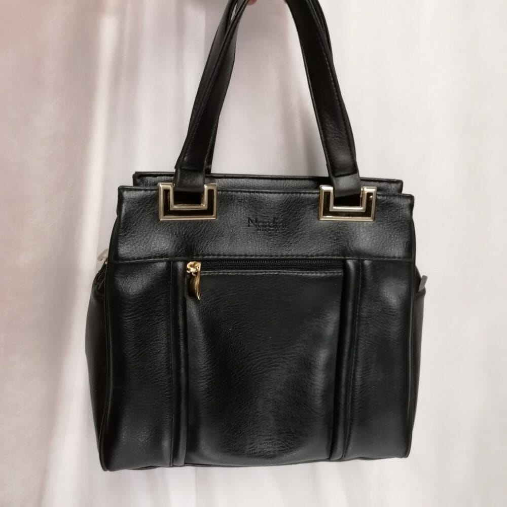 Borsa a mano Nardini in pelle nera - immagine 3